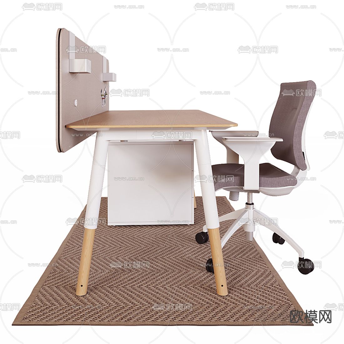 现代书桌椅3d模型