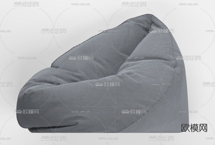 现代布艺懒人沙发免费3d模型下载