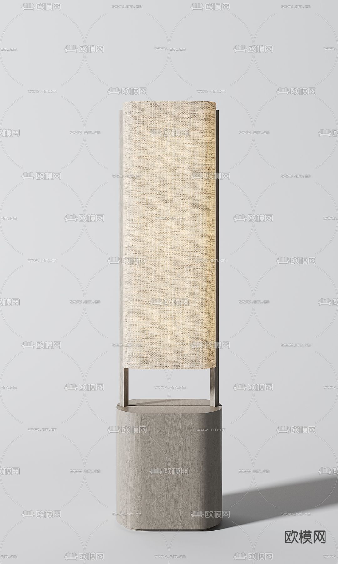 新中式实木灯笼落地灯3d模型下载（渲染图2）