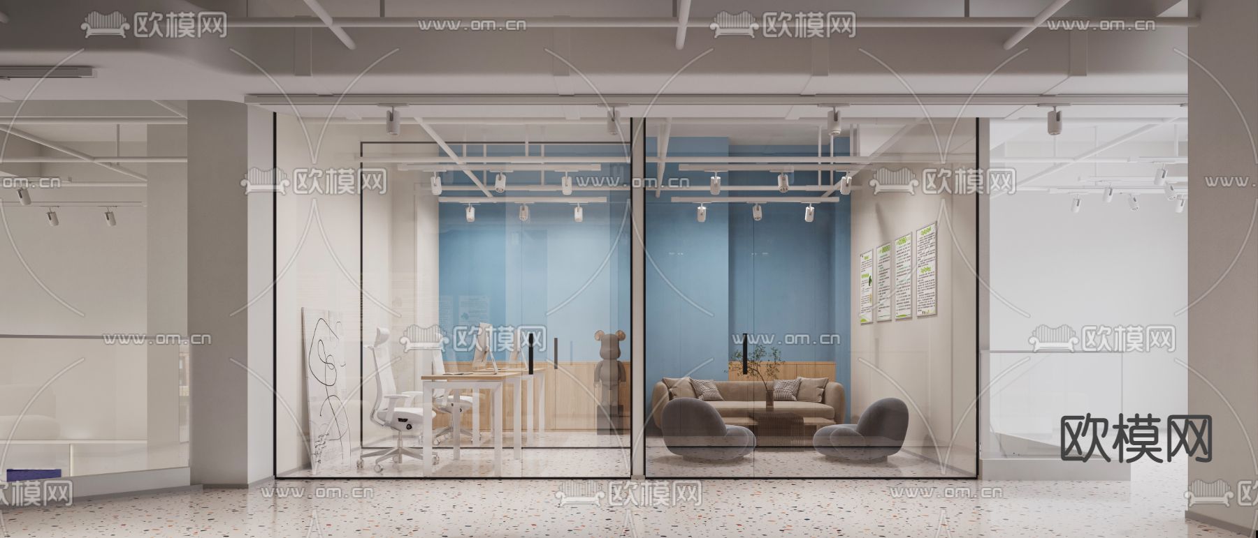 现代眼镜店3d模型