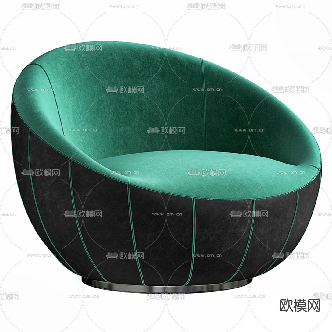 现代布艺休闲沙发3d模型