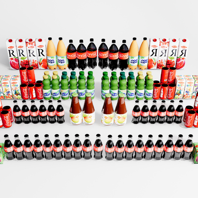  现代饮料汽水食物su模型 