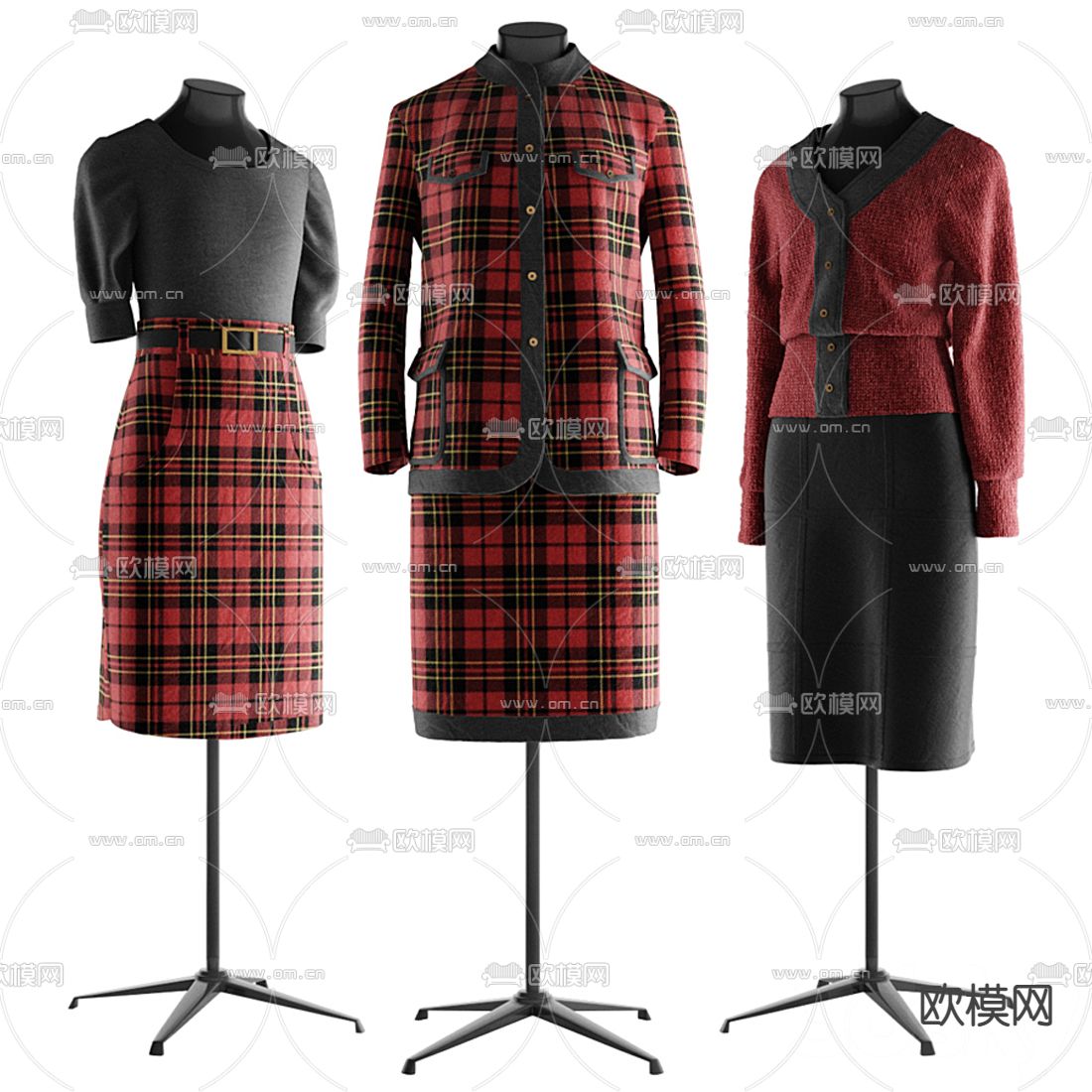 现代服装模特3d模型