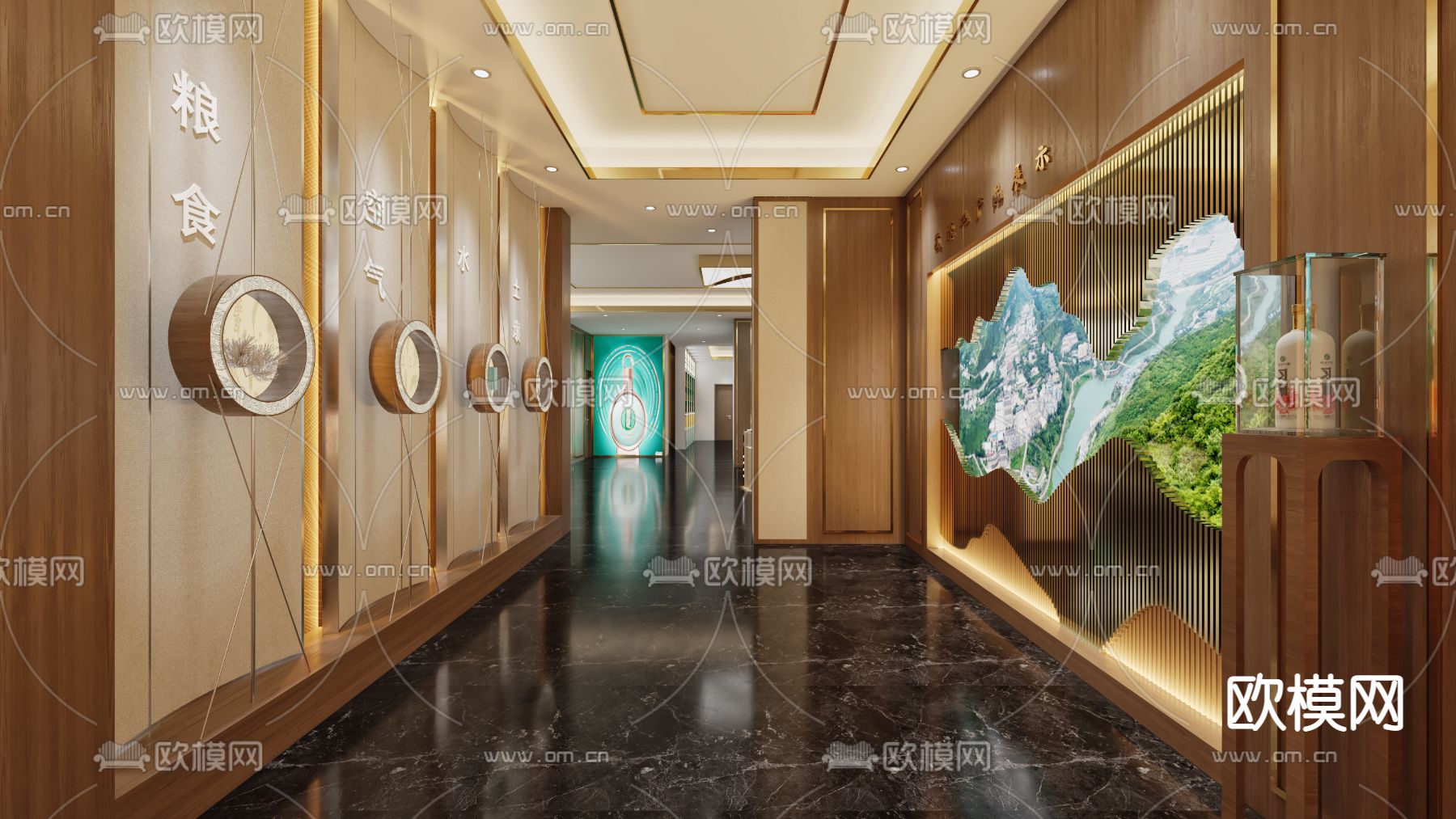 新中式轻奢酒馆3d模型