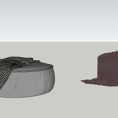  现代沙发凳脚榻su模型 