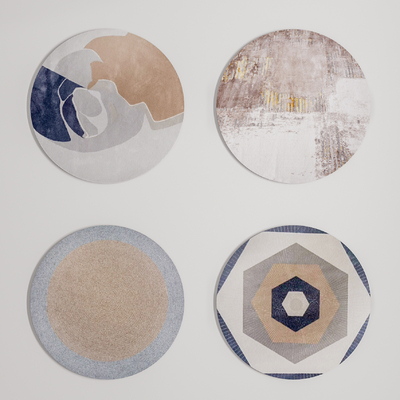 现代圆形地毯su模型