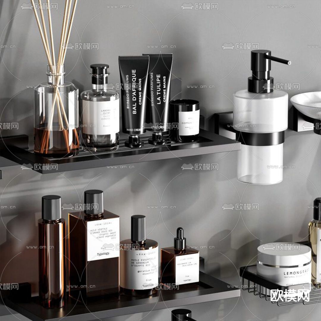 现代卫浴洗涤用品3d模型下载（渲染图4）