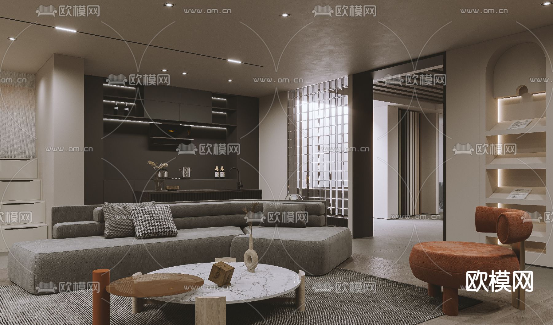 现代整体家居展厅3d模型