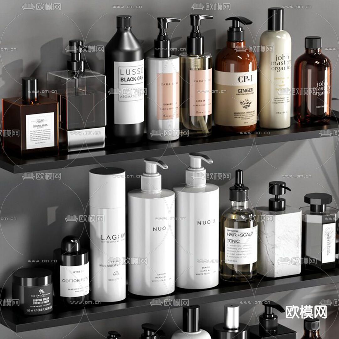 现代卫浴洗涤用品3d模型下载（渲染图3）