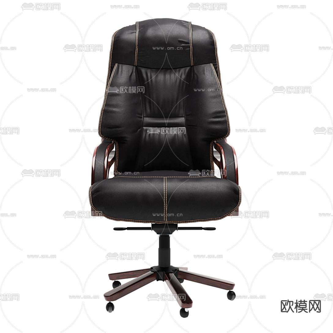 现代皮革办公椅大班椅3d模型