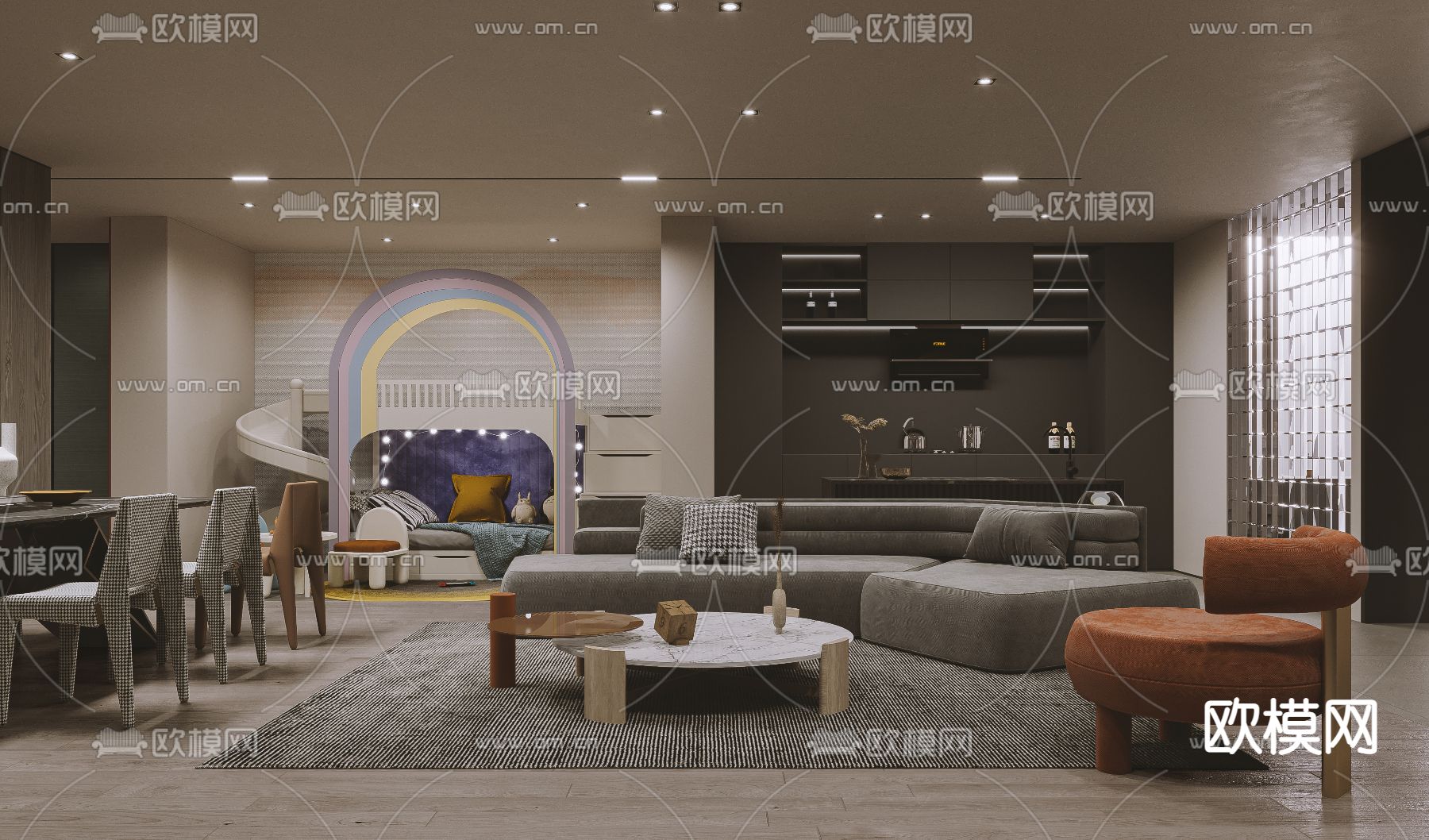现代整体家居展厅3d模型