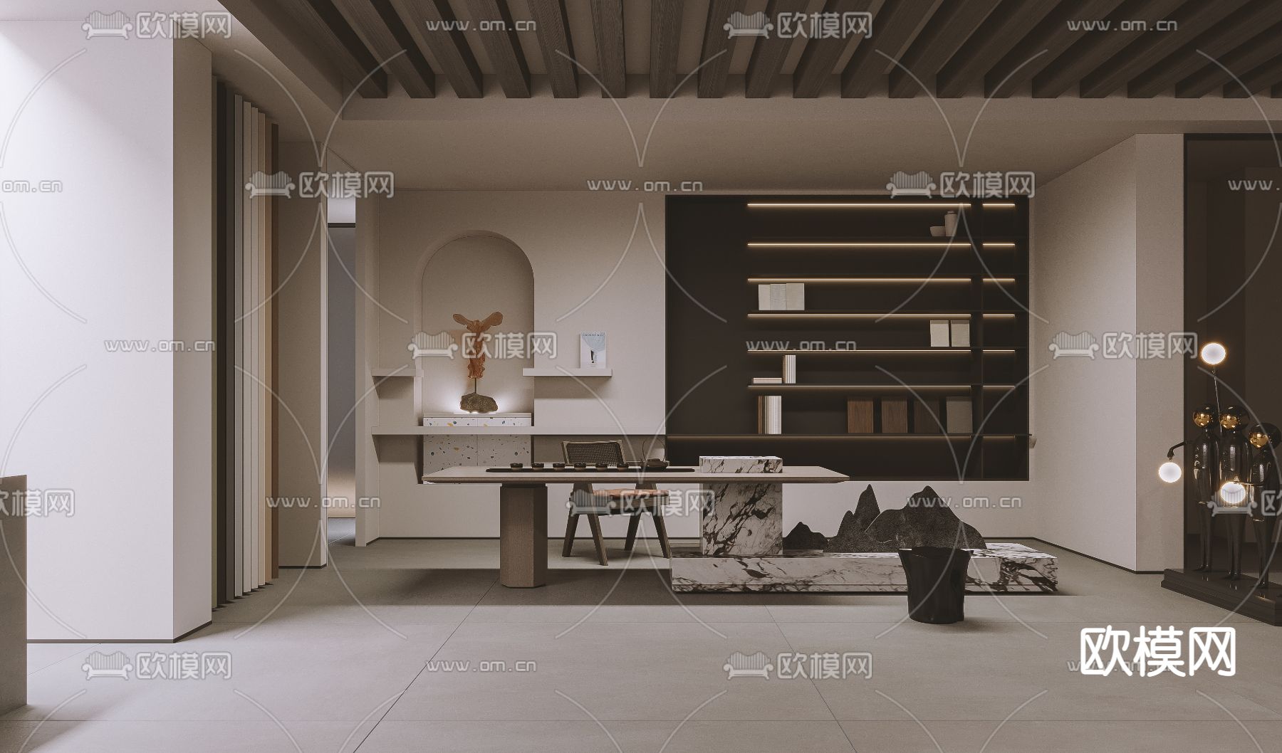 现代整体家居展厅3d模型