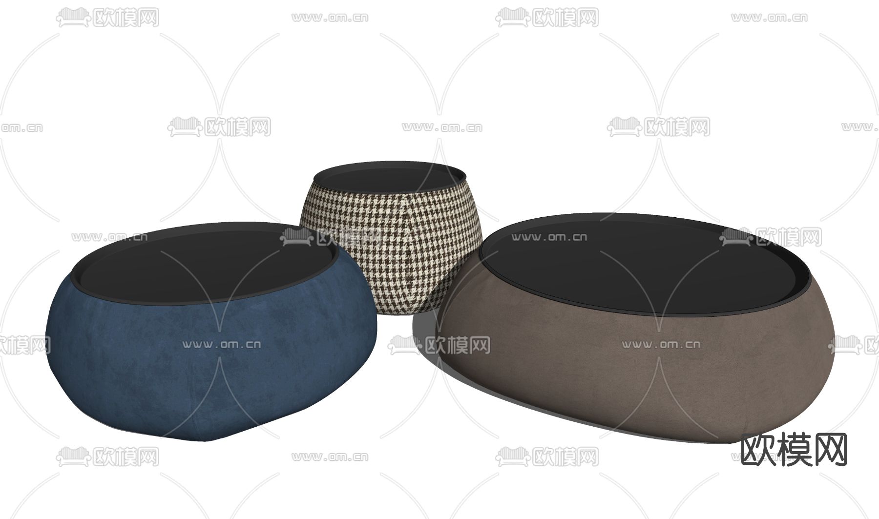 现代茶几su模型下载（渲染图2）