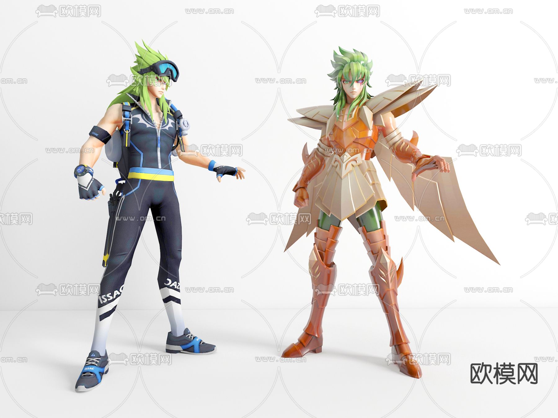 现代动漫人物圣斗士3d模型
