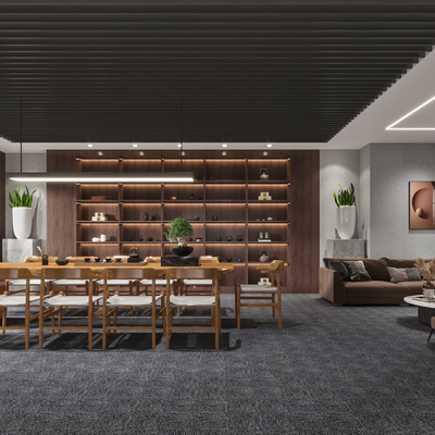 室接待室3d模型id:11675777收藏对比下载vr新中式会客室茶室3d模型id