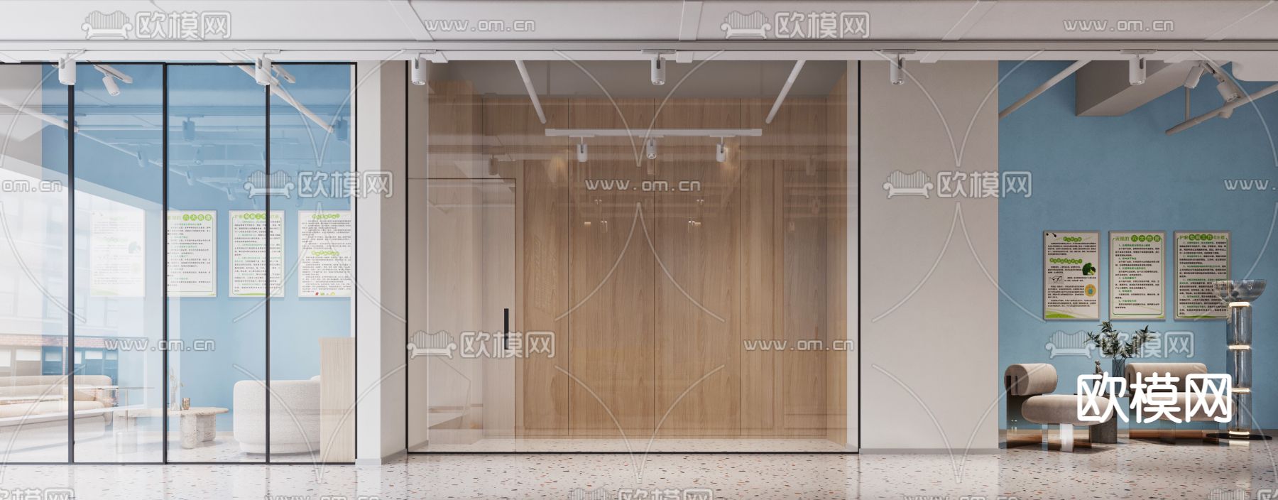 现代眼镜店3d模型