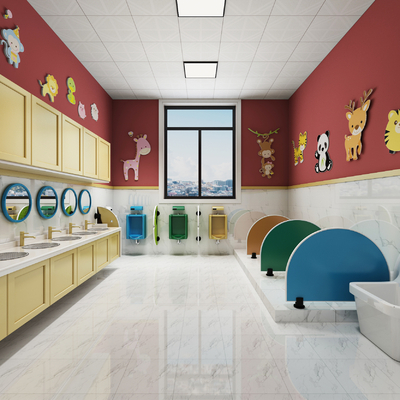  现代儿童卫生间su模型 