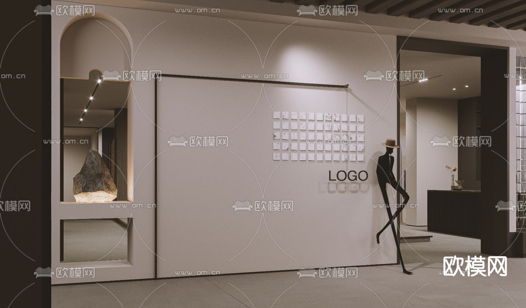 现代整体家居展厅3d模型