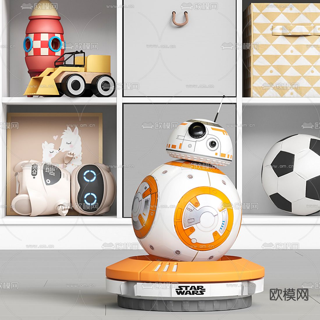 现代儿童置物柜3d模型