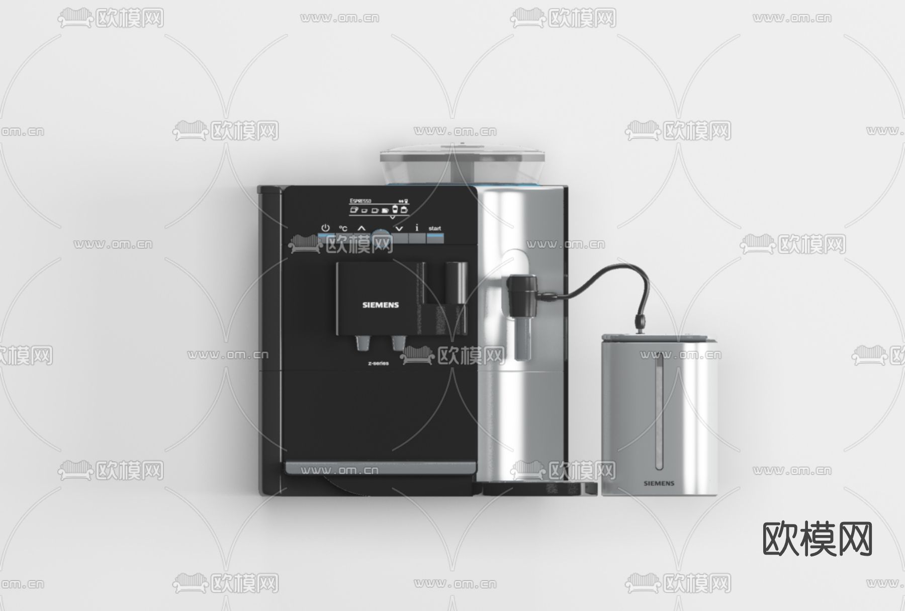 现代咖啡机免费3d模型下载