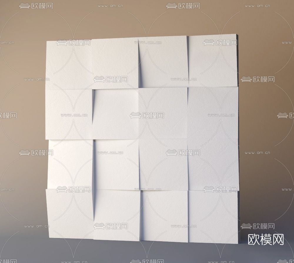现代创意背景墙免费3d模型下载