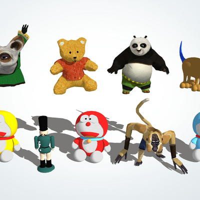  现代卡通玩偶su模型 