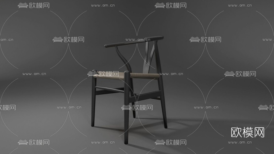 新中式木质单椅免费3d模型下载