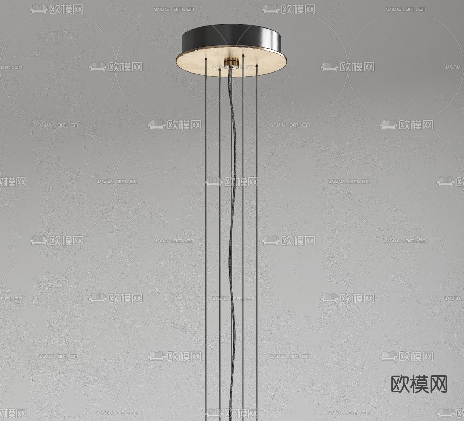 现代轻奢吊灯su模型下载（渲染图2）