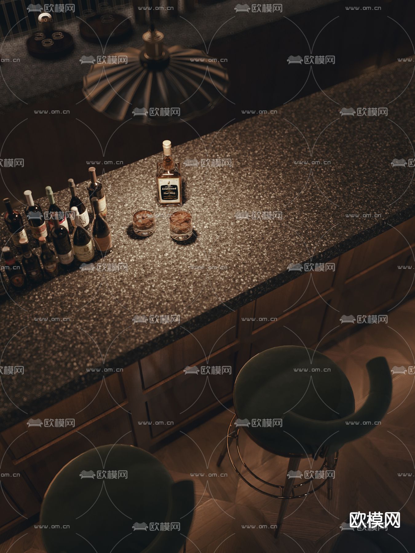 法式酒吧3d模型