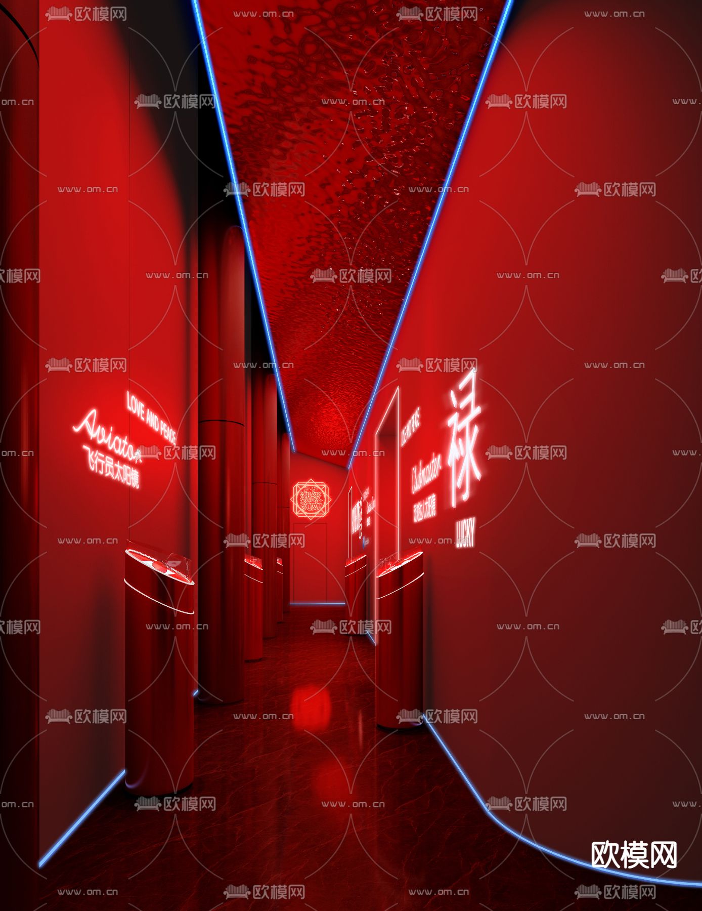 后现代酒吧3d模型