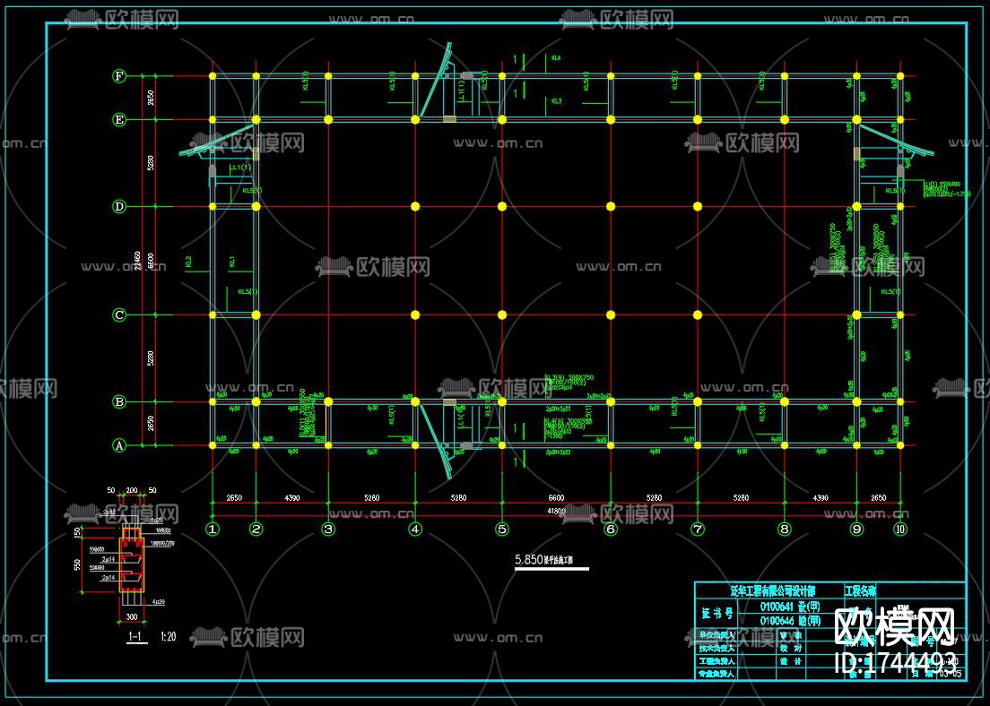 古殿建筑cad施工图下载（渲染图9）