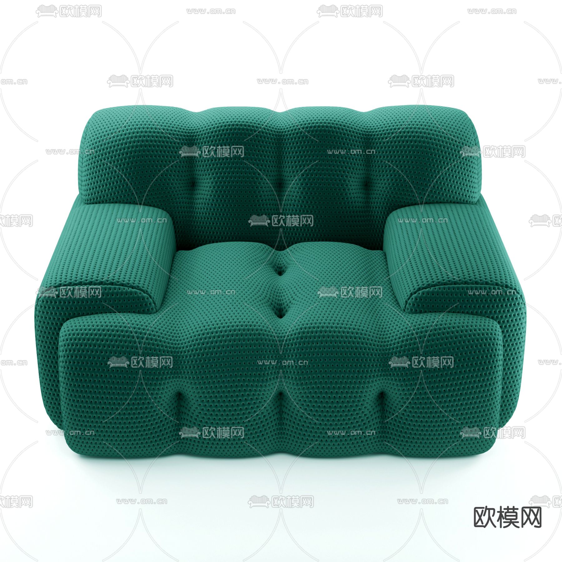 现代布艺休闲沙发3d模型