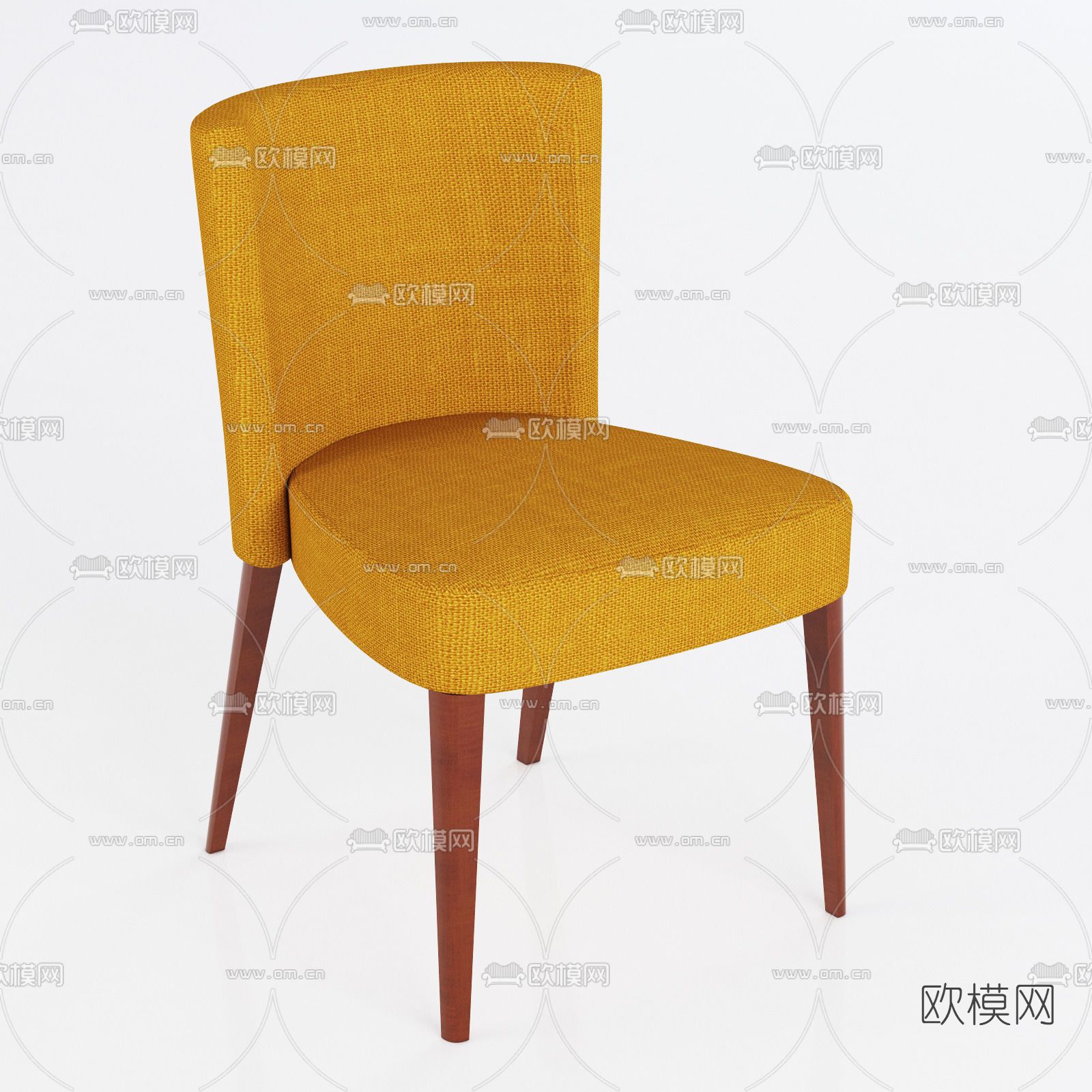 北欧布艺单椅免费3d模型下载