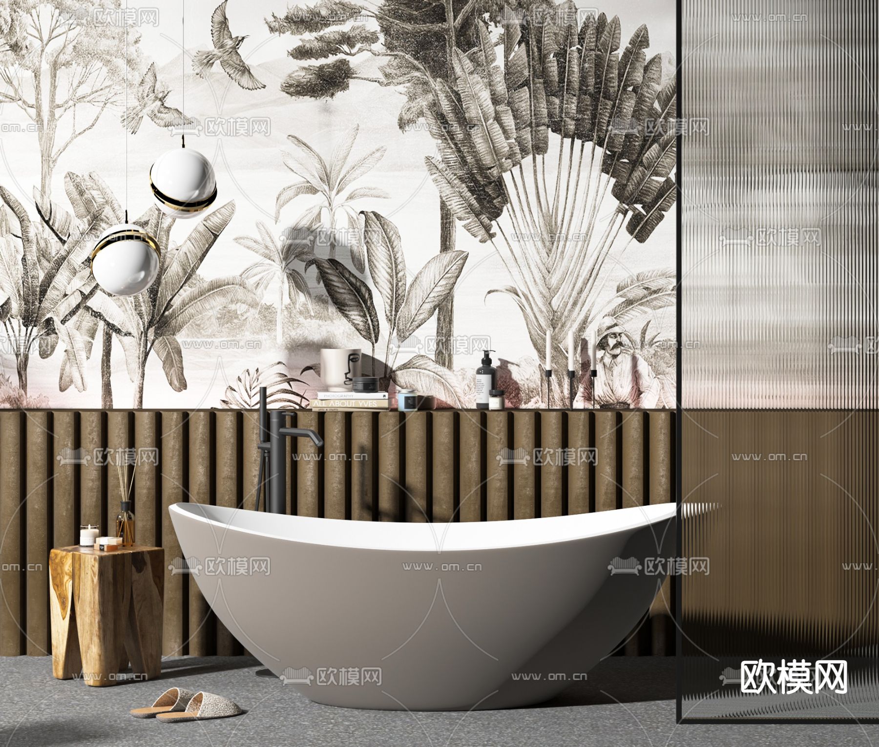 现代浴缸3d模型