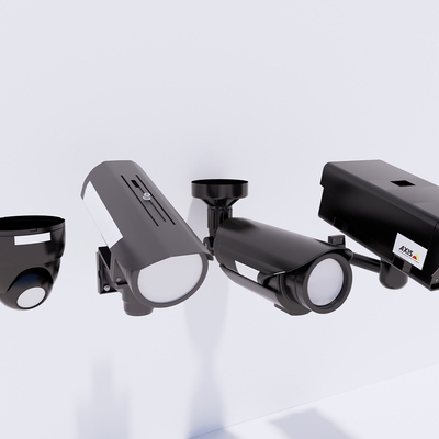  现代监控器摄像头su模型 