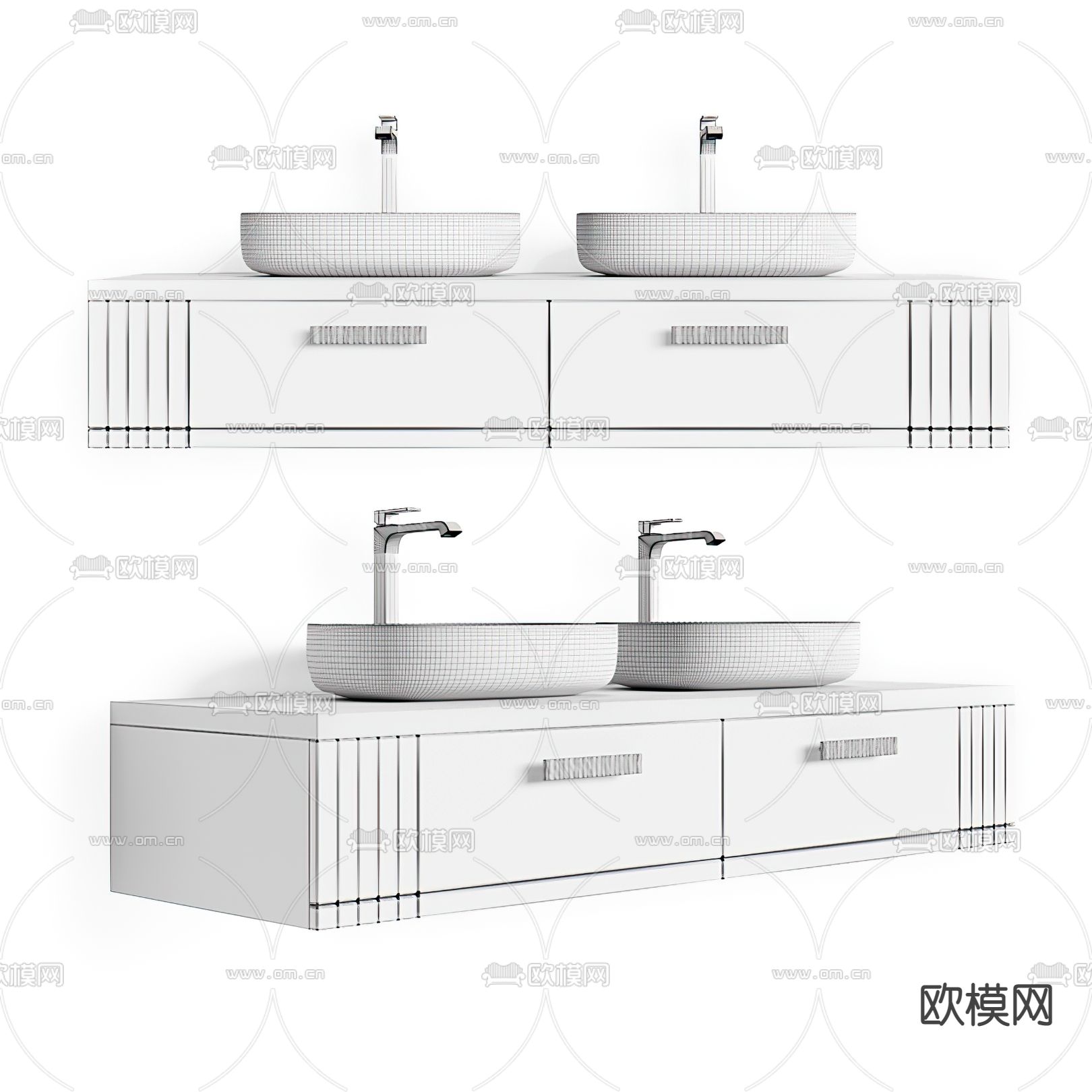 现代台盆3d模型