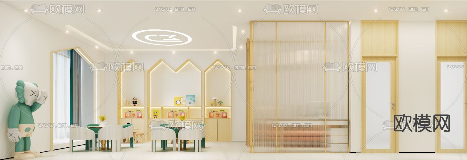 现代儿童摄影店3d模型下载（渲染图2）