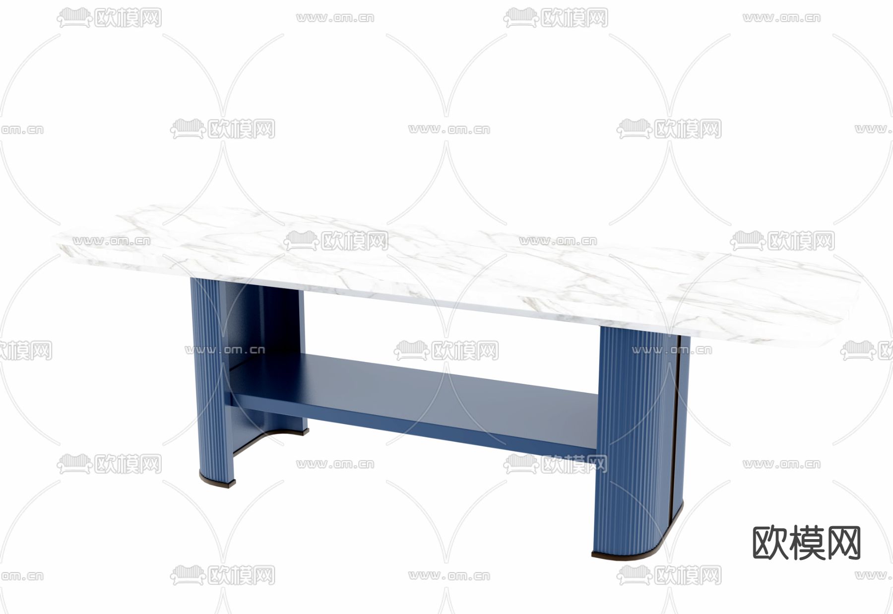 现代大理石茶几3d模型