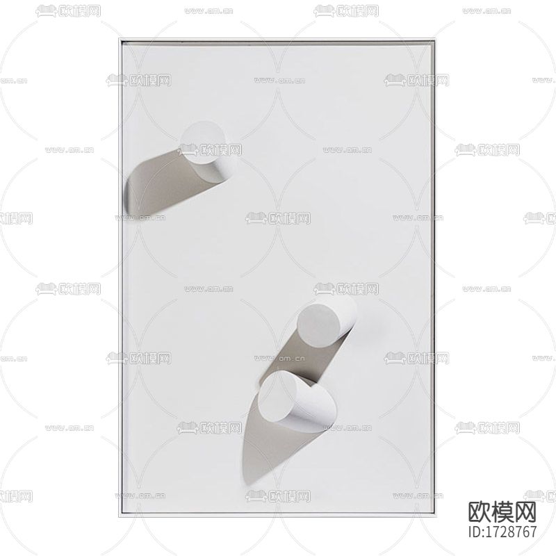 现代极简圆柱体装置画