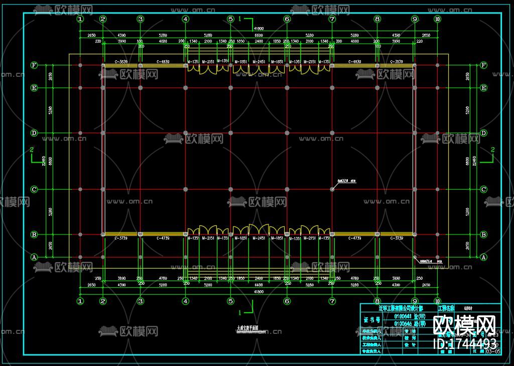 古殿建筑cad施工图下载（渲染图2）