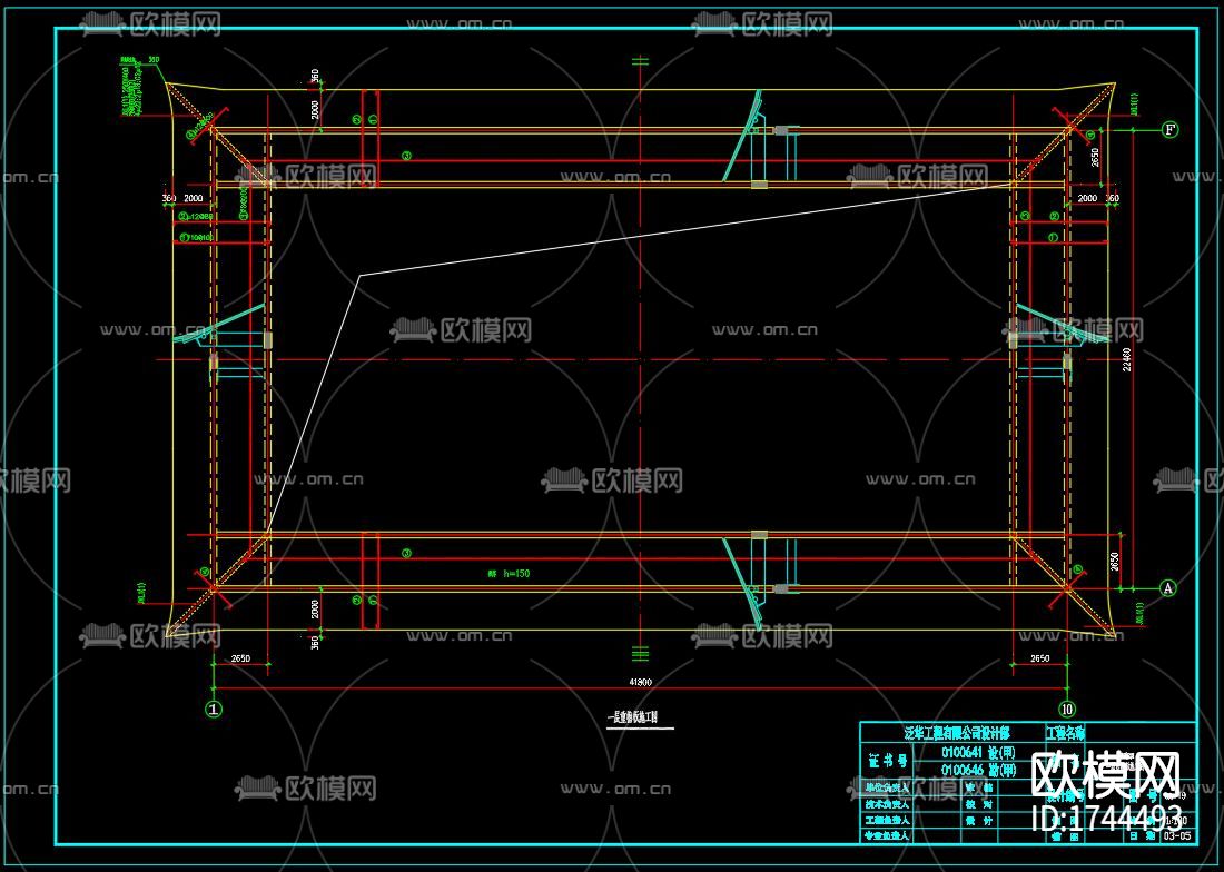 古殿建筑cad施工图下载（渲染图7）