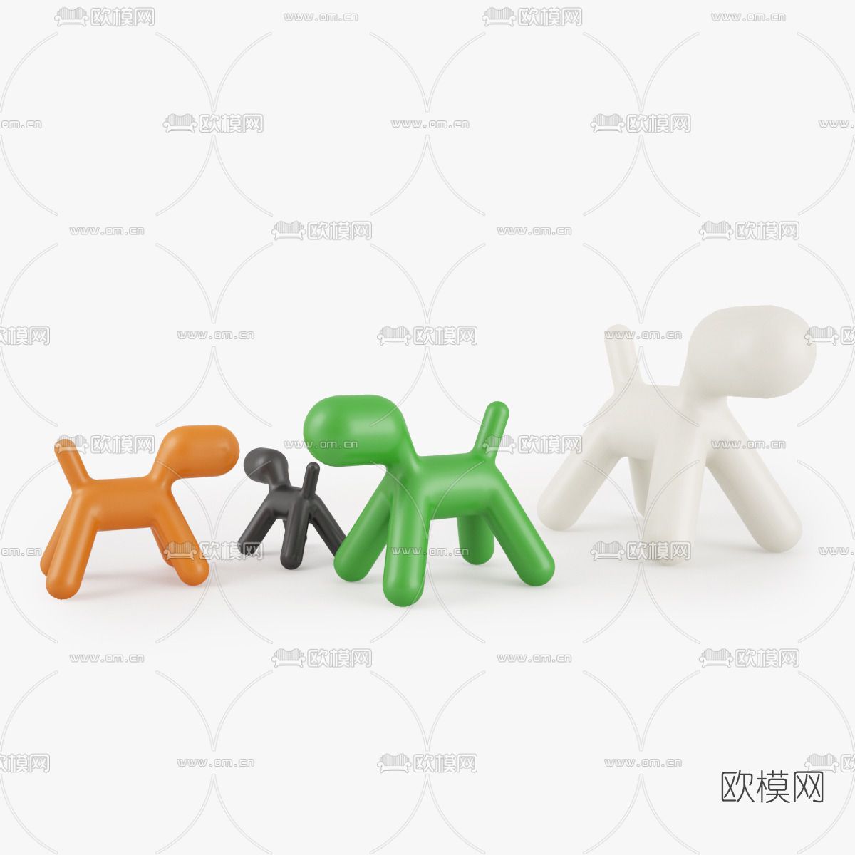 现代儿童椅免费3d模型下载