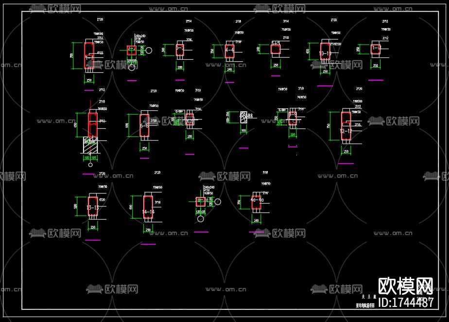古殿建筑cad施工图下载（渲染图10）