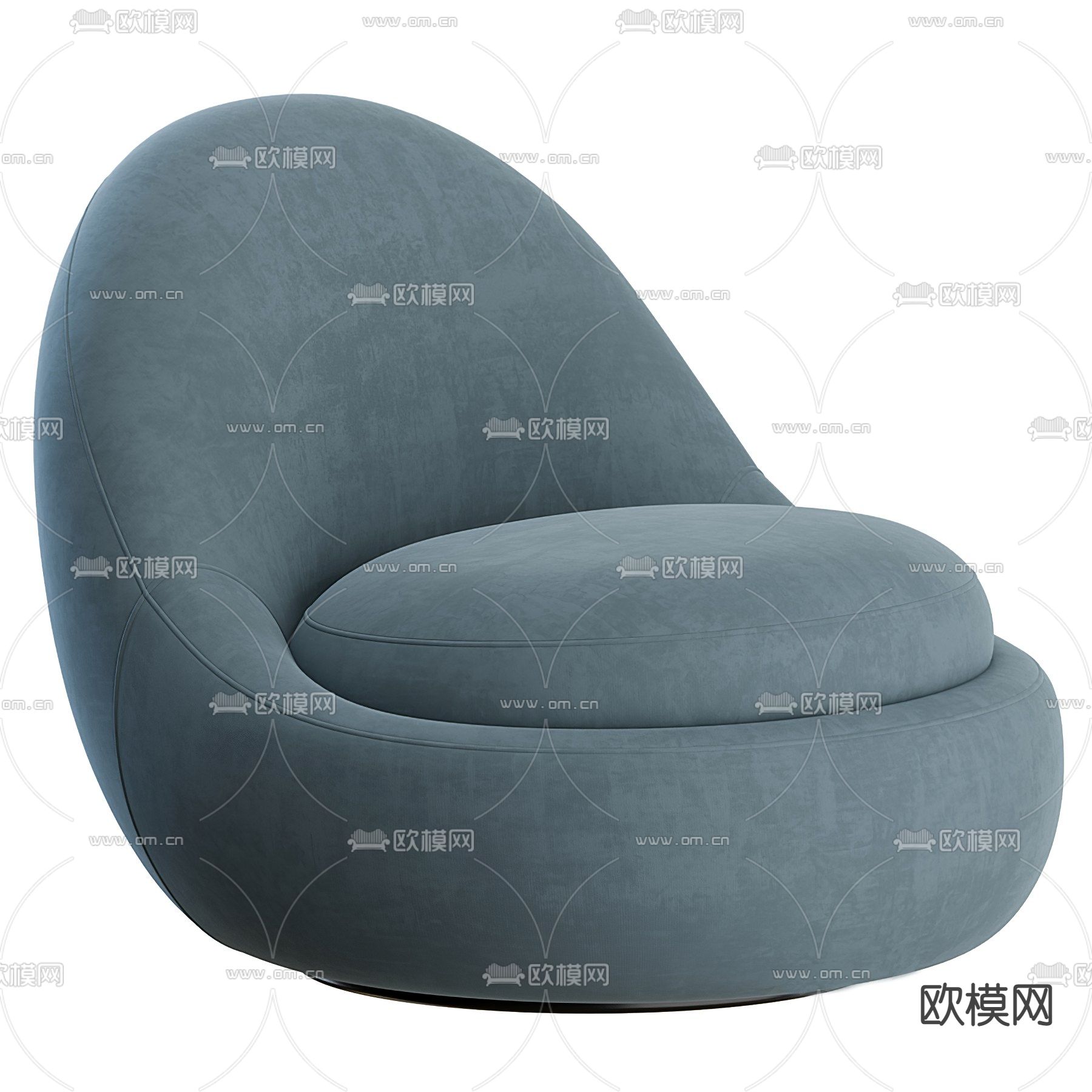 现代布艺单人沙发3d模型