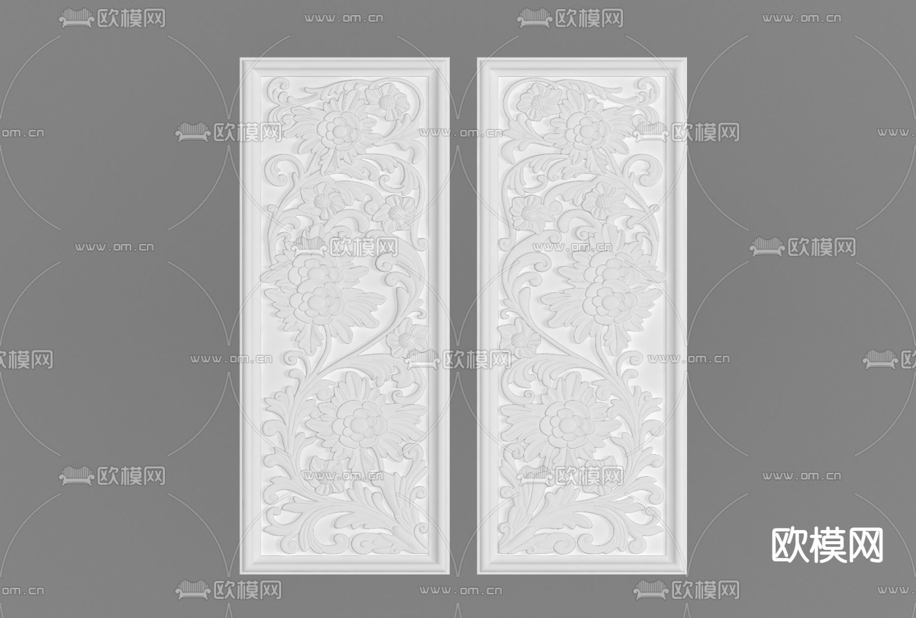 欧式石膏雕花免费3d模型下载