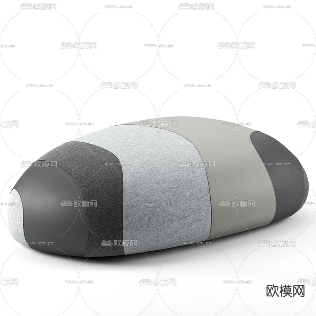 现代皮革沙发凳3d模型下载（渲染图5）