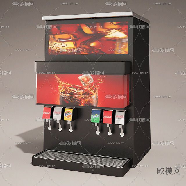 现代饮料机免费3d模型