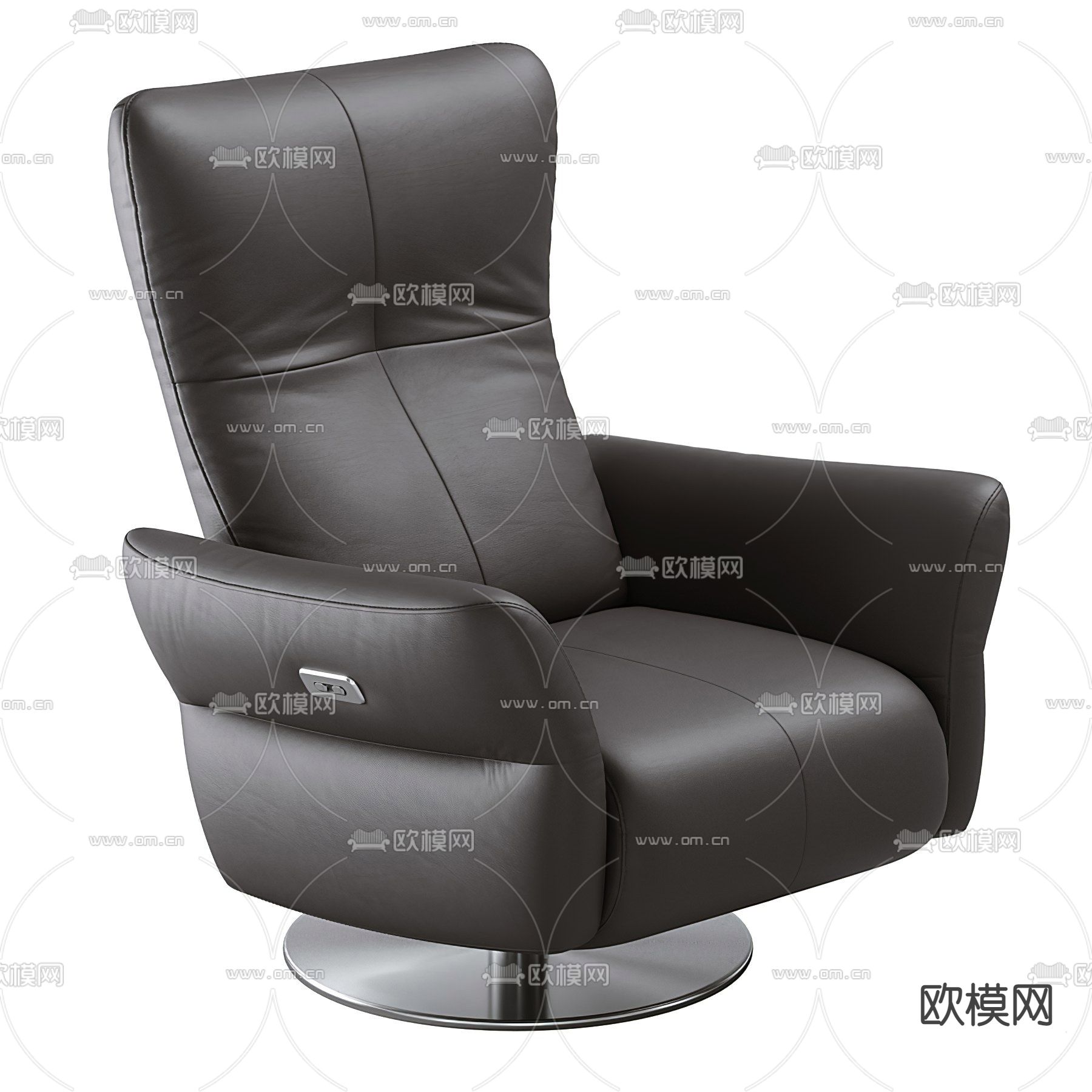 现代皮革办公椅大班椅3d模型
