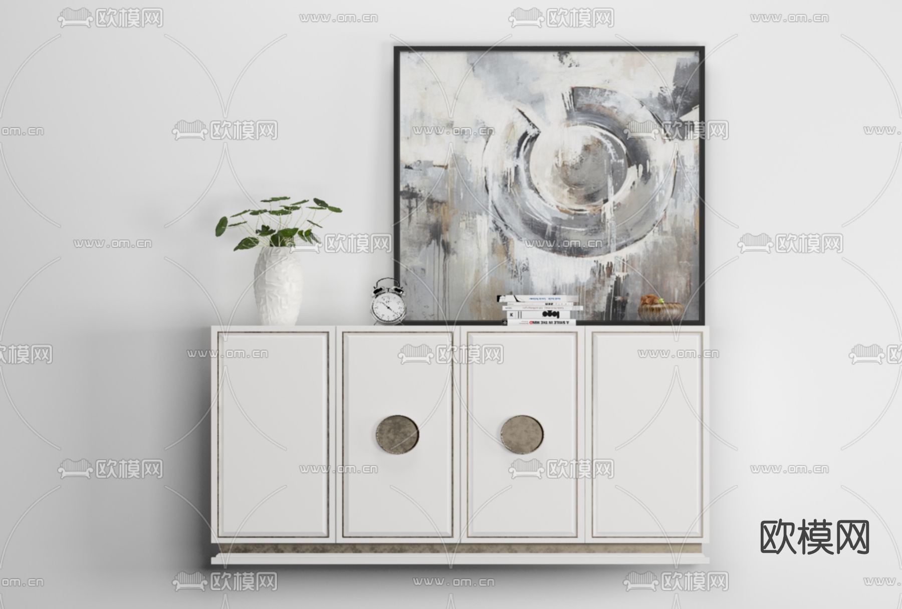 现代玄关柜边柜免费3d模型下载