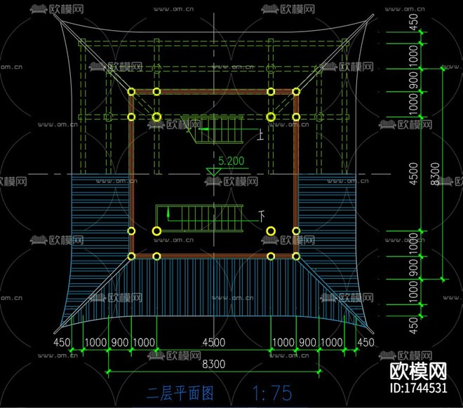 寶輪寺cad施工圖下載(渲染圖6)